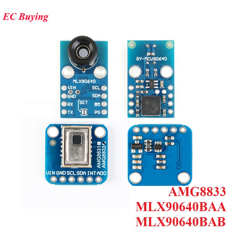 AMG8833 IR 8*8 MLX90640 32*24 โมดูลกล้องความร้อน Imager Array อุณหภูมิเซนเซอร์ 8x8 32x24 อินฟราเรด MLX90640BAA MLX90640BAB