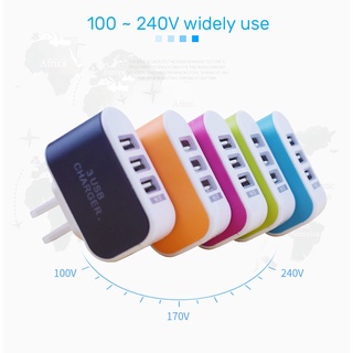 ที่ชาร์จโทรศัพท์มือถือ 3 พอร์ต USB 3.1A สามพอร์ต พอร์ต USB สําหรับชาร์จโทรศัพท์มือถือ US EU