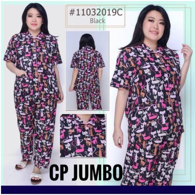 Joker.store123 CP Jumbo Black Cat ชุดนอนผู้ใหญ่