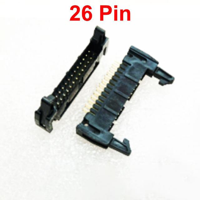 ขั้วบอร์ดเฮดเดอร์ 26P ตัวผู้ขาตรง Board Header Connector ST มีเขี้ยวล็อกคอนเน็คเตอร์