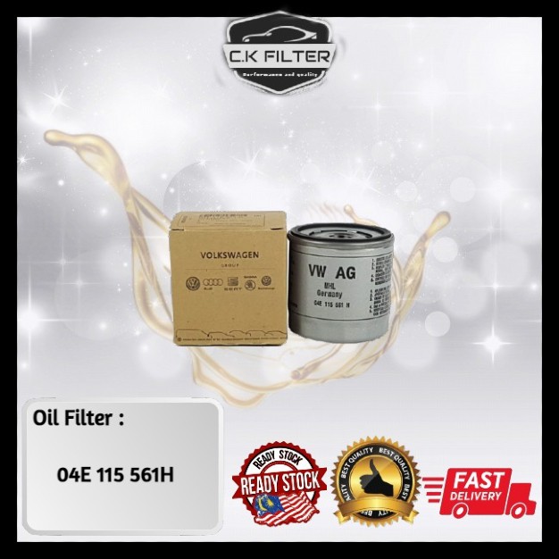 กรองน้ํามันเครื่อง Audi Volkswagen - Volkswagen Golf MK7 2013 04E 115 561H