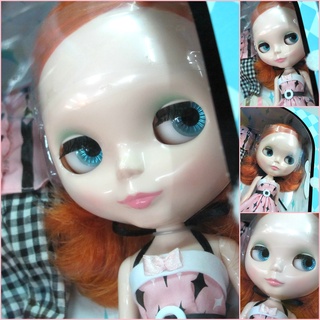 11 inches Neo Blythe Doll Cloud 9 Bowl CWC Llimited RARE Red Blonde Hair Pink Dress ตุ๊กตาบลายธ์ คลาว นาย โบว์