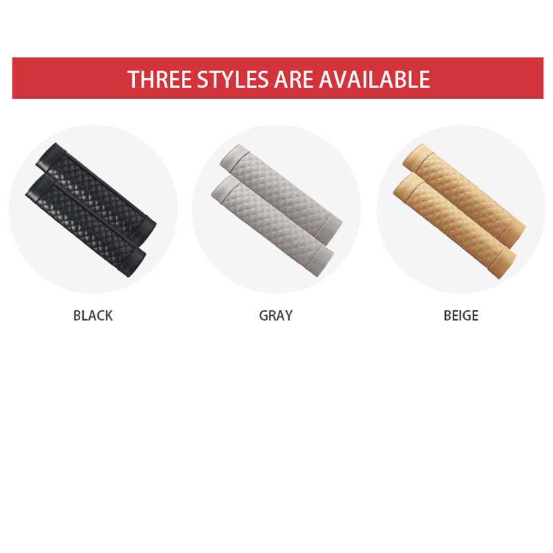 แผ่นรองเข็มขัดนิรภัยรถยนต์ สายรัดเบาะหนัง อุปกรณ์ป้องกันเข็มขัดนิรภัย - รูปที่ 5