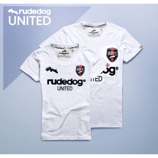 เสื้อยืดผ้าฝ้ายพิมพ์ลายขายดี ✾✕✿เสื้อยืด Rudedog รุ่นUNITED(ผู้ชาย) 👏มีบริการเก็บเงินปลายทาง🚛ของแท้100%ไม่แท้ยินดีคืนเ