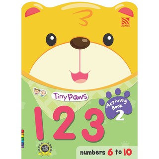 หนังสือแบบฝึกหัดเตรียมอนุบาล Tiny Paws 123 Activity Book 2 (Number 6-10) Pelangithai