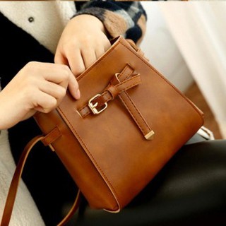 กระเป๋าสะพายข้าง กระเป๋าเป้ผ้าไนลอน รุ่น TJ03-(Brown)