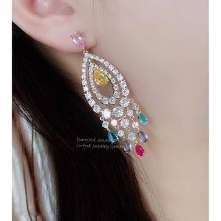 Diamond Earring งานเพชร CZ แท้ งานสวยมว้ากกกกกถึงมากที่สุดคะ รุ่นนี้แนะนำเลยค่ะ เพชรเยอะ เพชรน้ำขาวมากๆ