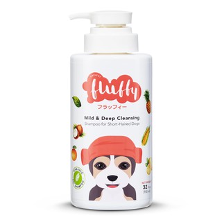 Natural Fluffy Dog Shampoo แชมพูหมา แชมพูสุนัข แชมพูสุนัขขนสั้น แชมพูอาบน้ำสุนัข แชมพูสำหรับสุนัขแพ้ง่าย 950 ml
