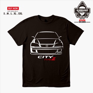 เสื้อวินเทจผญ - ฮอนด้าซิตี้ไทป์ซีคาริมาเกะเสื้อยืดพิมพ์ลาย