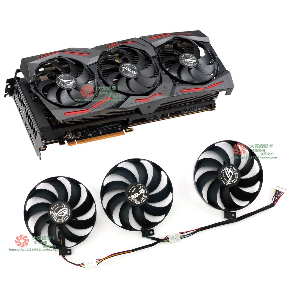 หม้อน้ํากราฟิกการ์ด Asus ROG RTX2060 2070S 2080ti RX5700XT พัดลมการ์ดกราฟิก T129215เป็น