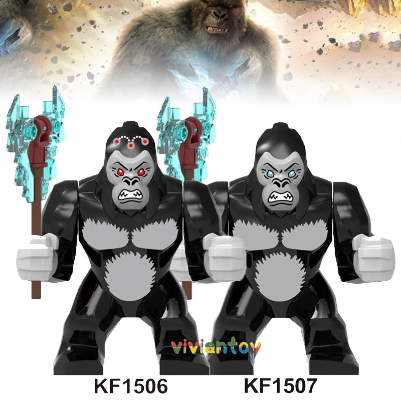 ของเล่นตัวต่อเลโก้ Godzilla Vs . Kong Superhero ขนาดใหญ่ Kf1506 Gxl048