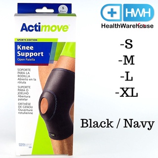 Actimove Knee Open Patella เปิดหัวเข่า (S,M,L,XL) (สีน้ำเงิน,สีดำ)