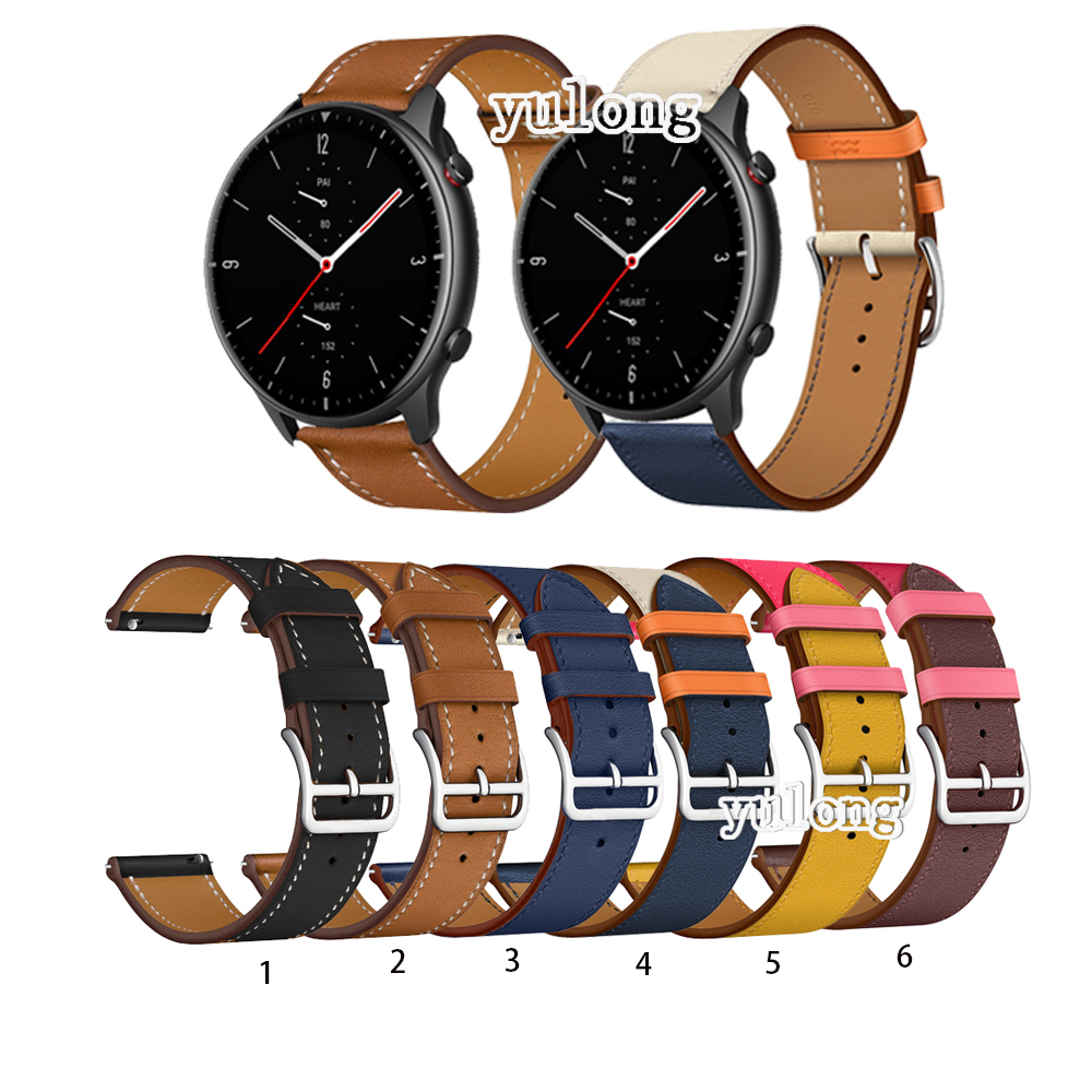 สายนาฬิกาข้อมือหนัง แบบเปลี่ยน สําหรับ Huami Amazfit GTR 2 3 4 42 มม. 47 มม. GTR2 GTR 2E GTR3 Pro gtr4