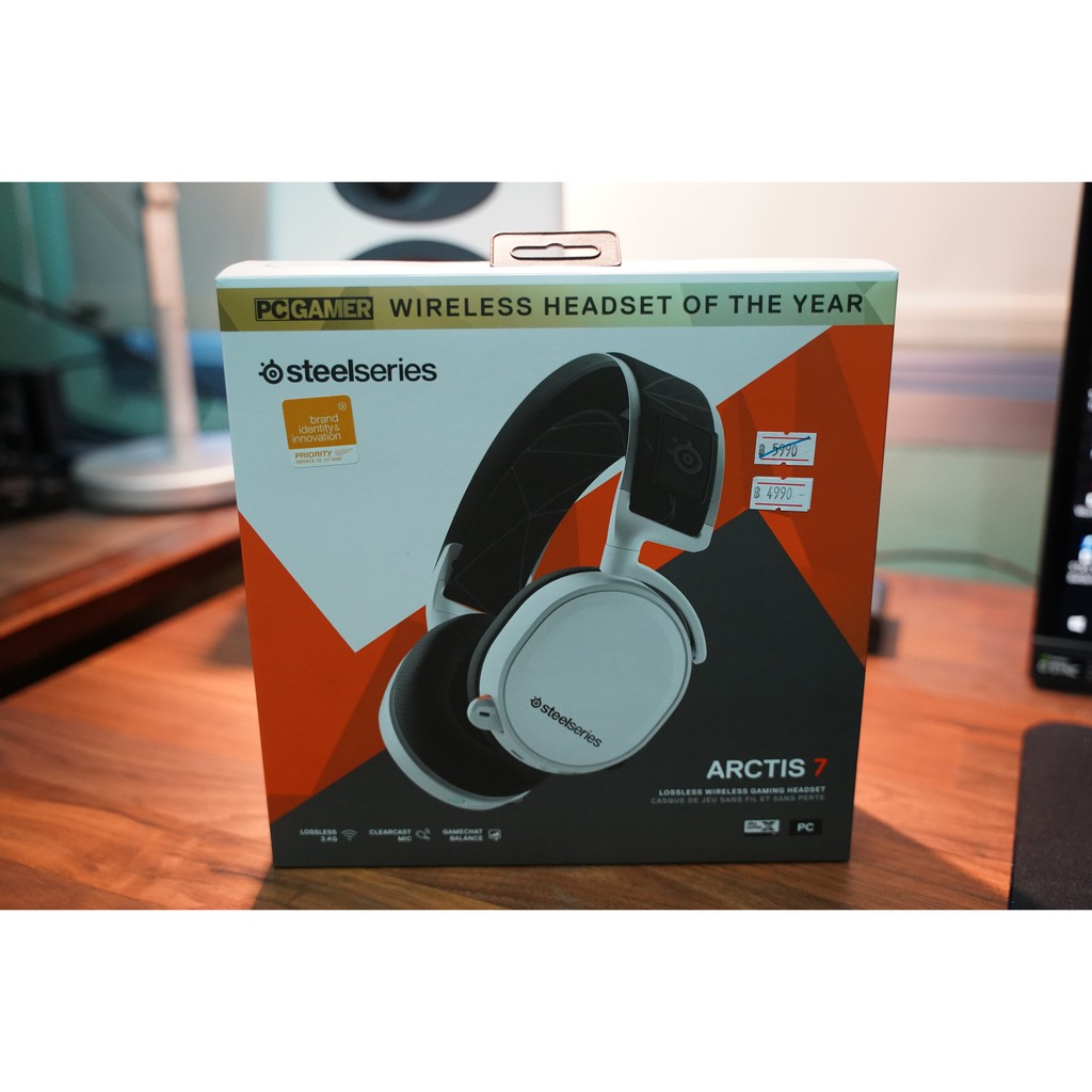 SteelSeries Arctis 7 v.2019 Wireless Gaming Headset - DTS 7.1 Surround สุดยอดหูฟังเกมมิ่งไร้สาย ของแท้ สีขาว มือสองสภาพด