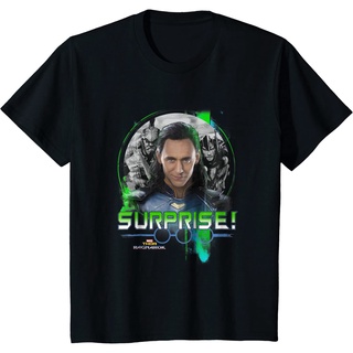 เสื้อยืดผ้าฝ้ายพิมพ์ลายขายดี เสื้อยืด ผ้าฝ้าย พิมพ์ลายกราฟฟิค Thor Ragnarok Loki Surprise สีเขียว แฟชั่นสําหรับผู้ชาย