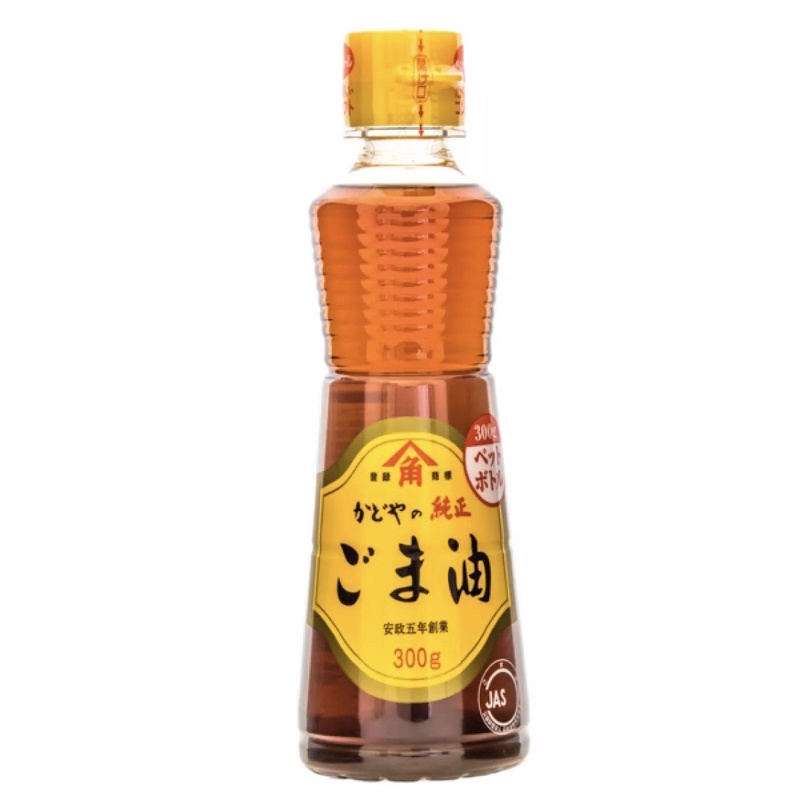 300 g. น้ำมันงาบริสุทธิ์ 100 % น้ำมันงาญี่ปุ่นบริสุทธิ์ แบรนด์ KADOYA King Jirushi Pure sesame oil Keto คีโตทานได้