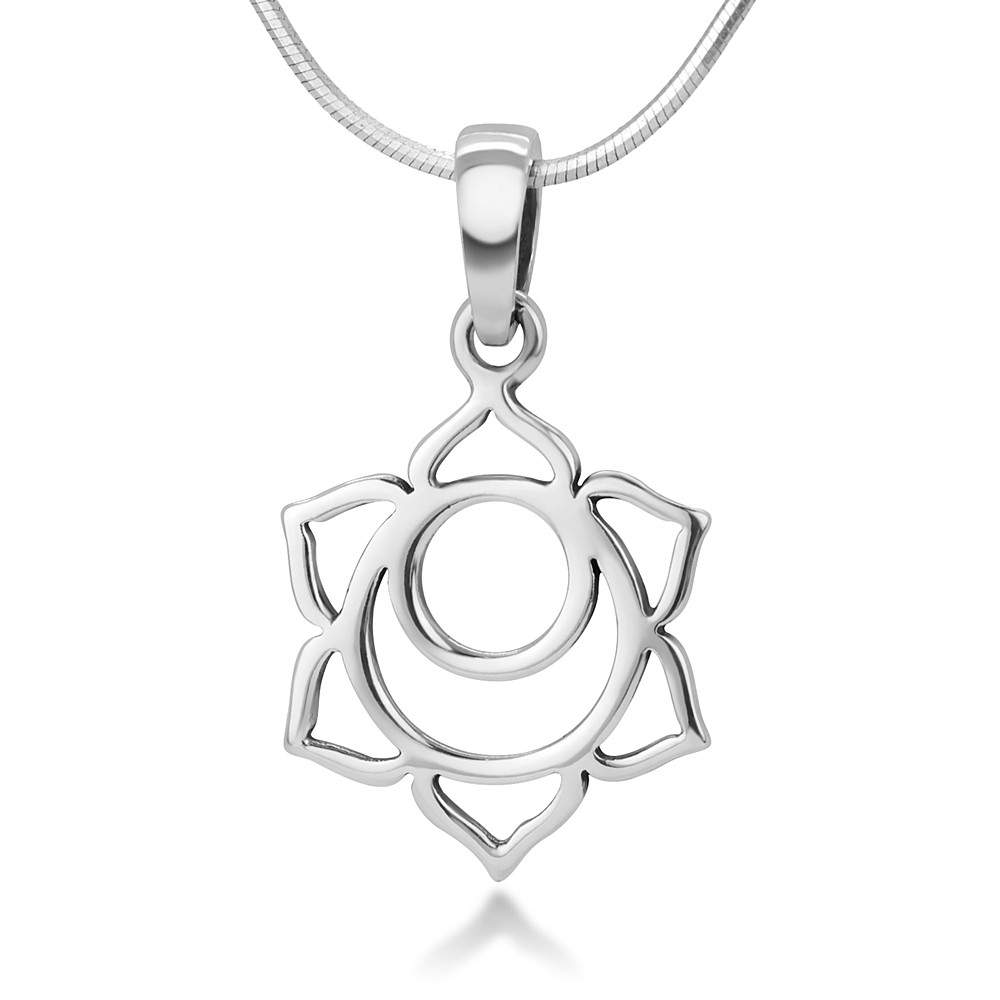 Suvani Jewelry - Sterling Silver Filigree Svadhishthana Sacral 2nd Second Chakra จี้จักระ พร้อมสร้อย