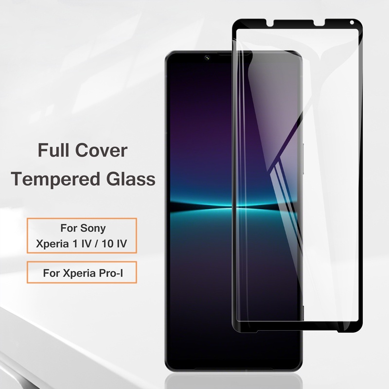 กระจกนิรภัยแบบเต็มหน้าจอสําหรับ Sony Xperia 1 10 IV Pro-I Pro I 1IV 10IV IIII 9H Ultra Thin Premium 
