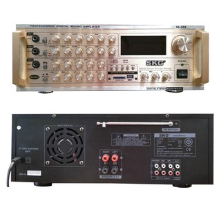 LCZ 1984 เครื่องขยายเสียงSKG รุ่น SK-555 แอมป์ขยาย3000W PMPOมีช่องเสียบไมค์ 3 ช่องเชื่อมต่อบูลทูธได้ (Bluetooth) สามารถข