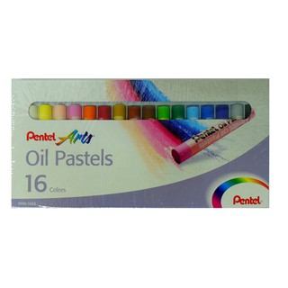 สีชอล์ก 16 สี ตรา Pentel Oil Pastels PHN-16AS