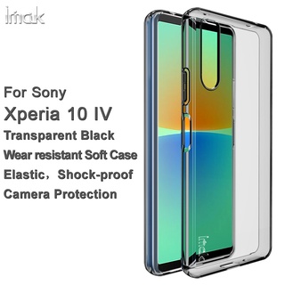 IMAK ปลอก Case Sony Xperia 10 IV กันกระแทกปกหลังอ่อน นุ่ม TPU โปร่งใสปกหลังกันกระแทกป้องกันการชนกัน เคสป้องกัน