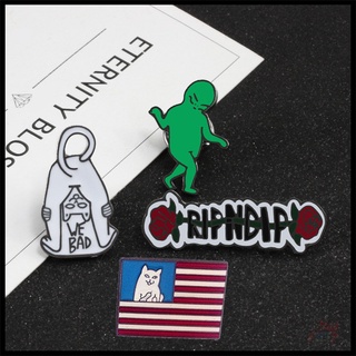 ★ Ripndip - เข็มกลัด รูปเอเลี่ยน แมวตลก ★ เข็มกลัด รูปการ์ตูน Doodle สําหรับติดกระเป๋าเป้สะพายหลัง จํานวน 1 ชิ้น