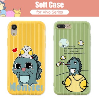 Cute Dinosaur Soft Casing Vivo Y5S Y91 V17 Pro Y12 V11i Z5 Z1X S1 Pro Y91i U3X Y19 V9 U20 Y17 Y11 2019 Y70 U10 Y93 Y15 Y95 Y91C Y90 U3 Y85 Y7S V15 V17 NEO