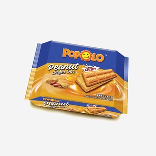 Popolo  peanut  wafer extra crispy ขนาด 108 กรัม มี 12 ชิ้น🥜🧀