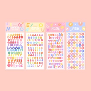 Tiny Sticker Alphabet สติกเกอร์ตัวอักษร ติดตกแต่ง FAHFAHS