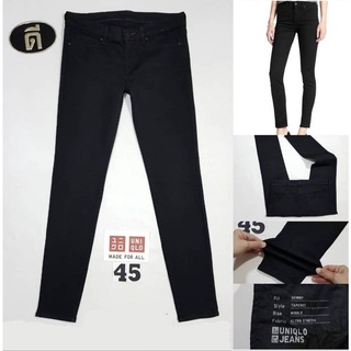 45.UNIQLO ANKLE SKINNY สีดำ เอววัดจริง 27 ( 163816 )