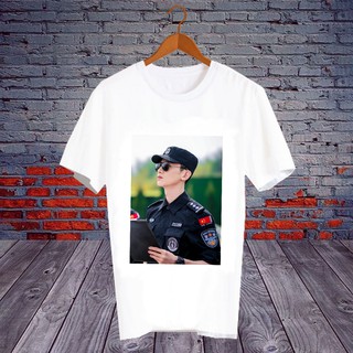 เสื้อยืดสีขาว สั่งทำ เสื้อดารา Fanmade เธอคือป้อมปราการของฉัน You Are My Hero ไป๋จิงถิง หม่าซือฉุน MHA7