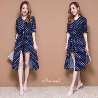 MN265🌹Polka Dot Jumpsuit Set