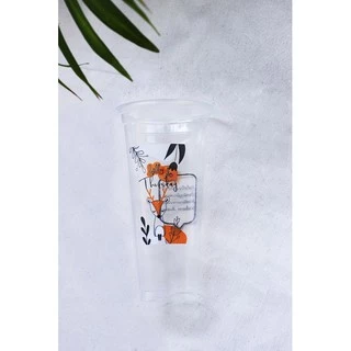[50ใบ/ห่อ] แก้วพลาสติกพิมพ์ลายการ์ตูนHAPPY DAYสำเร็จ FPC PP FA-22oz.(95mm)