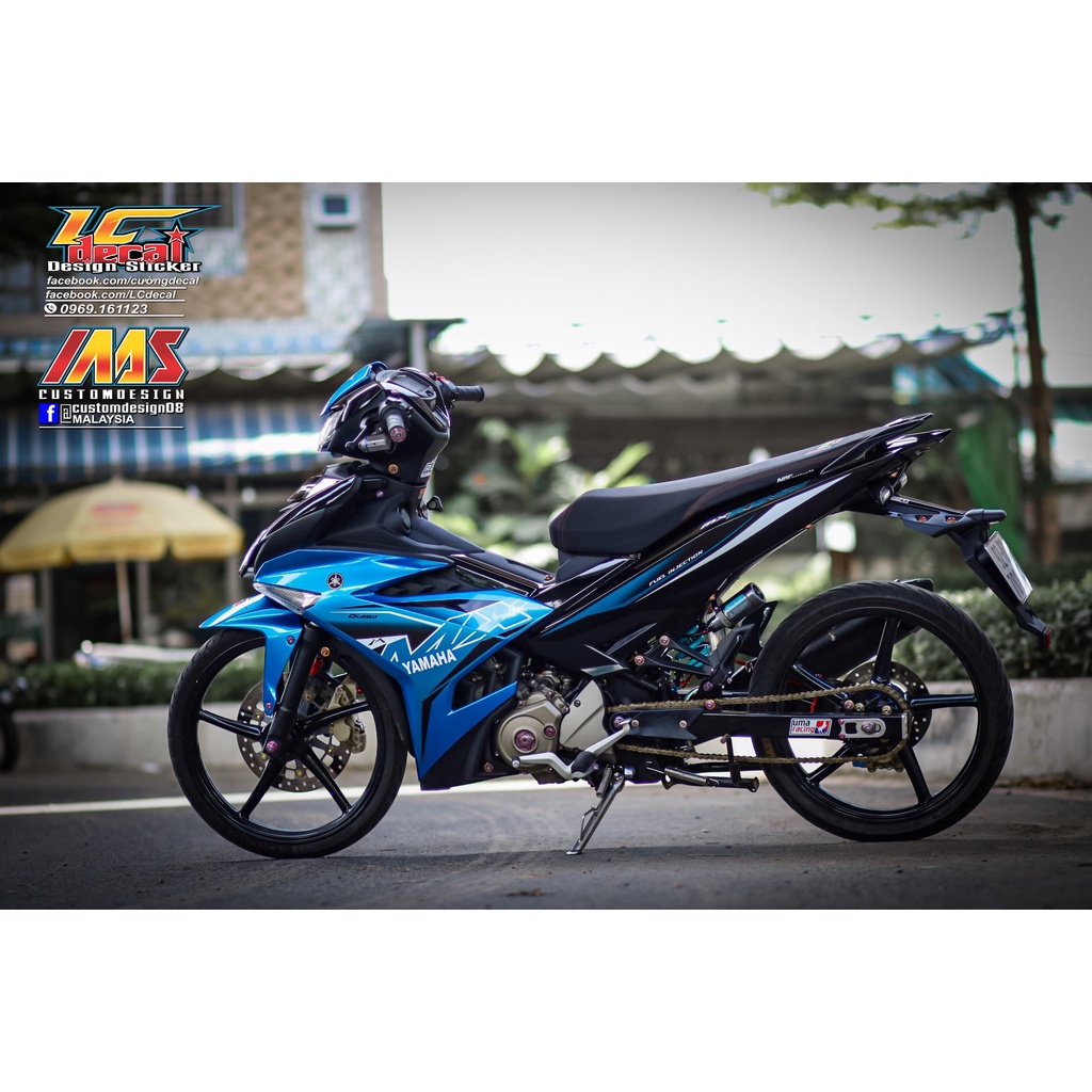 Exciter 150 MX King Extremely Cool Black And White MX King แสตมป ์ 3 ชั ้ น
