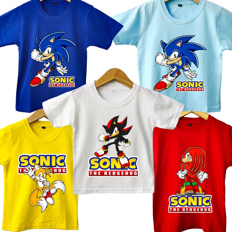 เสื้อยืด ลาย Sonic The Hedgehog 5 สี สําหรับเด็กผู้ชาย