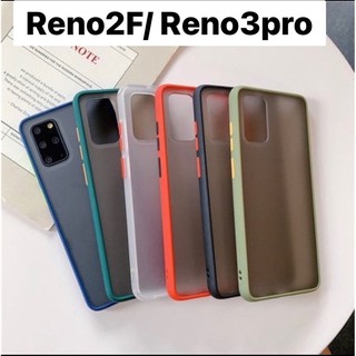 🇹🇭[ส่งจากไทย] เคสกันกระแทก ปุ่มสีผิวด้าน Case OPPO Reno2/Reno3pro ขอบนิ่มหลังแข็ง