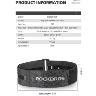 【TH Delivery】ROCKBROS อุปกรณ์เสริมจักรยานกระเป๋าเดินทางผ้าไนล่อนสามารถปรับได้