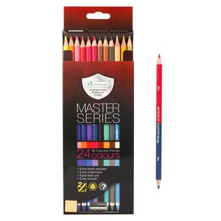 Master Art ดินสอสีมาสเตอร์อาร์ต 2 หัว 24 สี รุ่นมาสเตอร์ซีรี่ย์