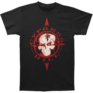 [S-5XL] ใหม่ล่าสุด เสื้อยืดผ้าฝ้าย แบบนิ่ม ทรงหลวม พิมพ์ลายกราฟฟิค Cypress Hill Skull Compass สําหรับผู้ชาย