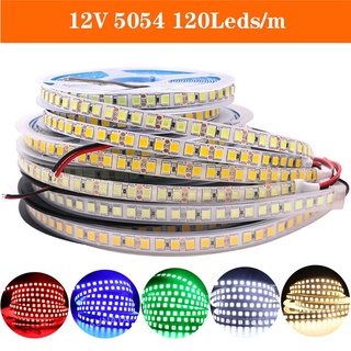 แถบไฟ LED DC12V 5054 120 ดวง ต่อม. 5 ม. 5 ม. ยืดหยุ่น สีเหลือง วอร์มไวท์ ไอซ์บลู ชมพู เขียว แดง 5 ม. 600 ดวง 5050 RGB 5 เมตร ต่อม้วน