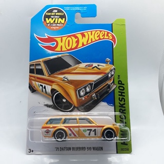 รถเหล็ก Hotwheels 71 DATSUN BLUBIRD 510 WAGON  1 OF 2500 PRIZES (ib22)