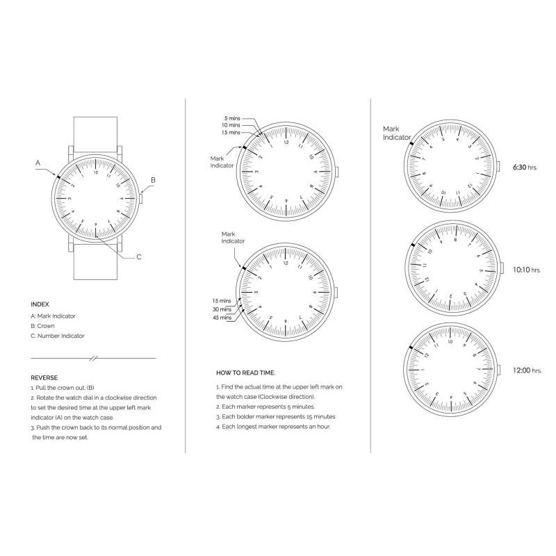 Simpl Watch นาฬิกาข้อมือไร้เข็ม Misty Black