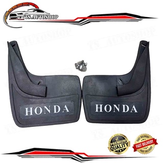 แผ่นยางบังโคลน บังโคลน ใส่ได้ทั้งหน้า และหลัง รถยนต์ รถ Ecocar เขียน Honda 1 ชุด 2 ชิ้น พร้อมชุดน็อต รุ่นทั้วไป