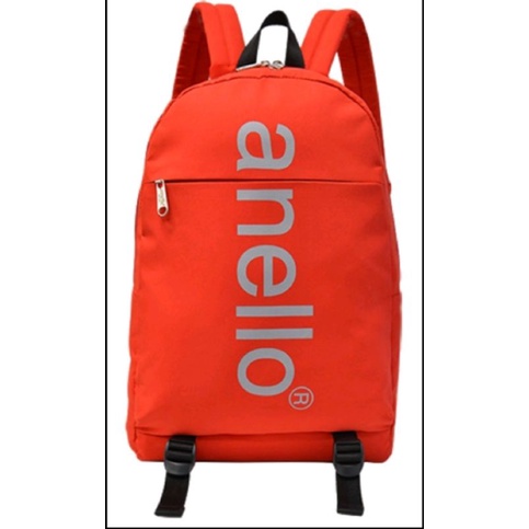 กระเป๋าเป้ anello สีแดง  Big Logo Print Mini Daypack