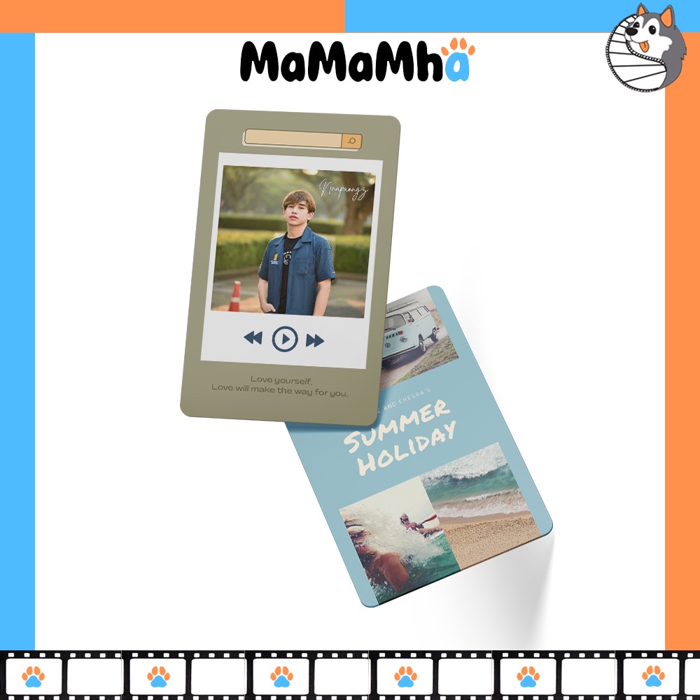 โฟโต้การ์ดสั่งทำ 85X55มม. (20 ใบ) ออกแบบเองได้ทุกใบ | Shopee Thailand