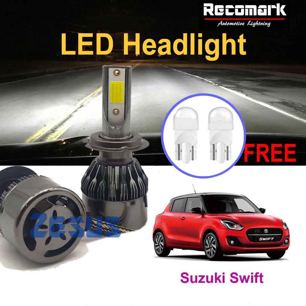 2 ชิ้น x LED Zeus Lampu Zen 4 หลอดไฟหน้า 6000K H4 12v - Suzuki Swift 2010-2017