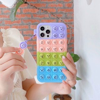 New Pop It Fidget Casing Vivo Y50 Y30 Y20 Y19 Y17 Y15 S1 V11 V11i V9 V15 V20 Pro se y95 Y91 Y93 Y11 Y12 Y50 V5 LITE v7 plus Y31S Y52S Y20i Stress Relieve emoji Toys Push It Bubble Soft Silicone Phone Cover Case