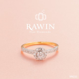 Rawin Diamonds แหวนเพชรฝังหนามเตยล้อมเพชร