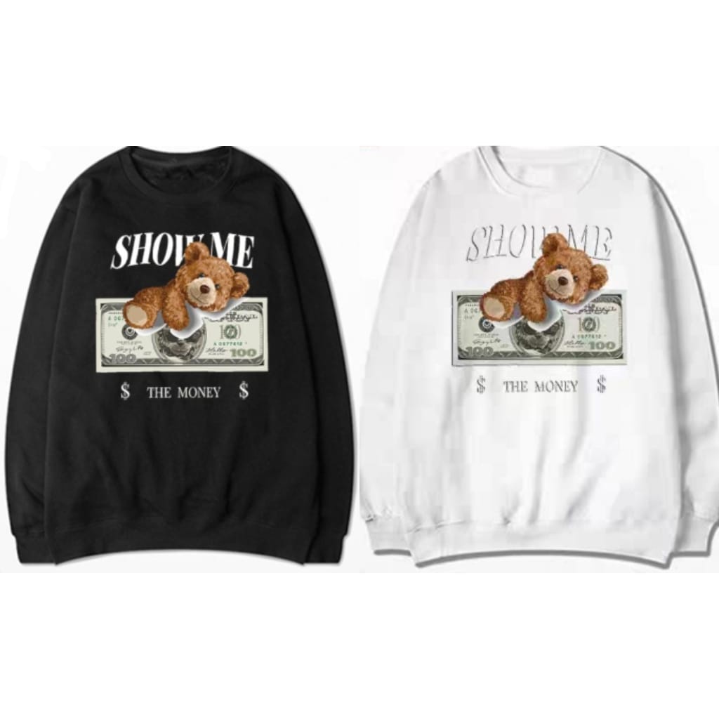 ( CS) SHOW ME THE MONEY Crewneck เสื้อกันหนาวผู้หญิงสไตล์เกาหลีเสื้อกันหนาวแฟชั่นชุดสําหรับอินเทรนด์