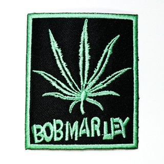 [ ตัวรีดติดเสื้อ ลาย ใบกัญชา รูปกัญชา แนว เร็กเก Bob Marley ] Reggae Ganja Leaf Patch งานปัก DIY ตัวรีด เสื้อ อาร์ม เท่ๆ